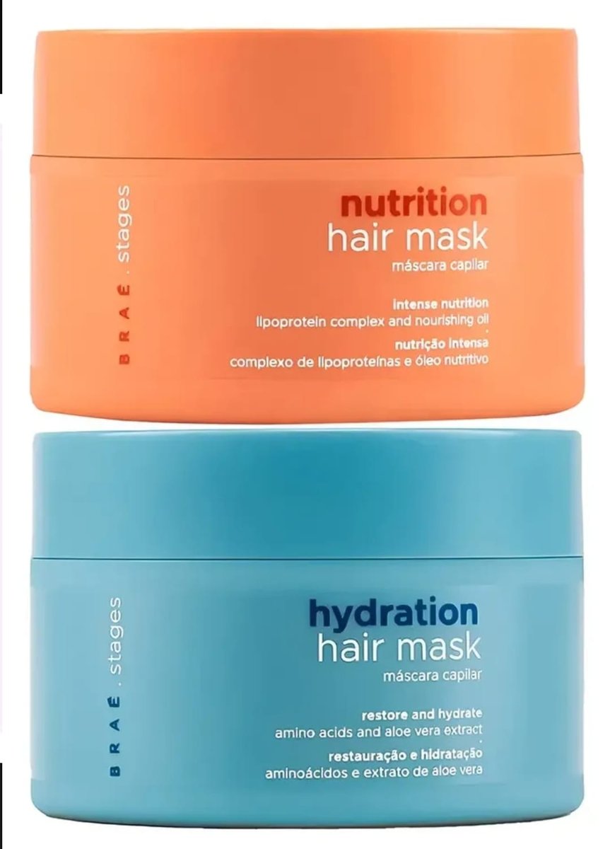 Máscaras De Tratamento Nutrição + Hidratação Stages - Braé