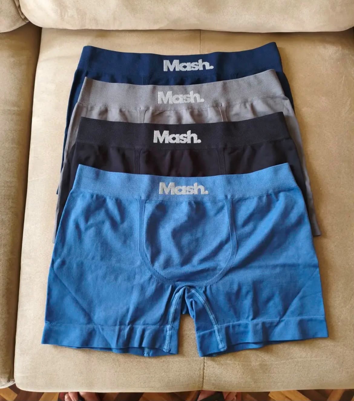 Kit Com 4 Cuecas Boxer Microfibra Mash