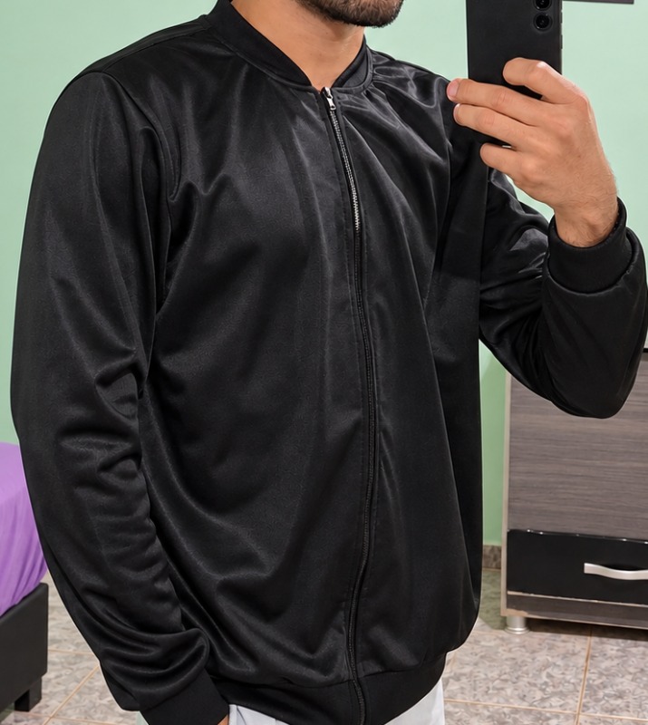 Jaqueta Masculina Bomber Chimpa Com Zíper E Bolsos (P ao G3)