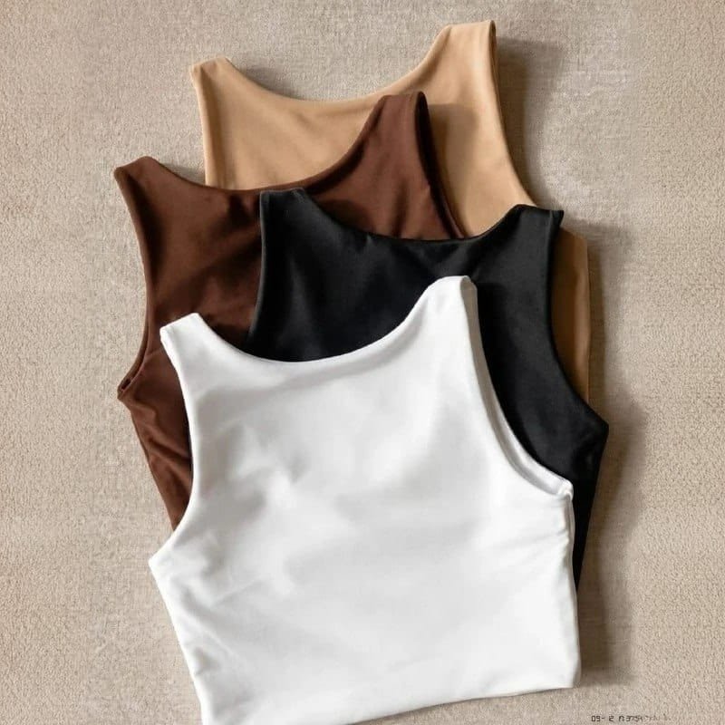 Kit 4 Blusas Regata Feminina Suplex Tshirt Básica Casual