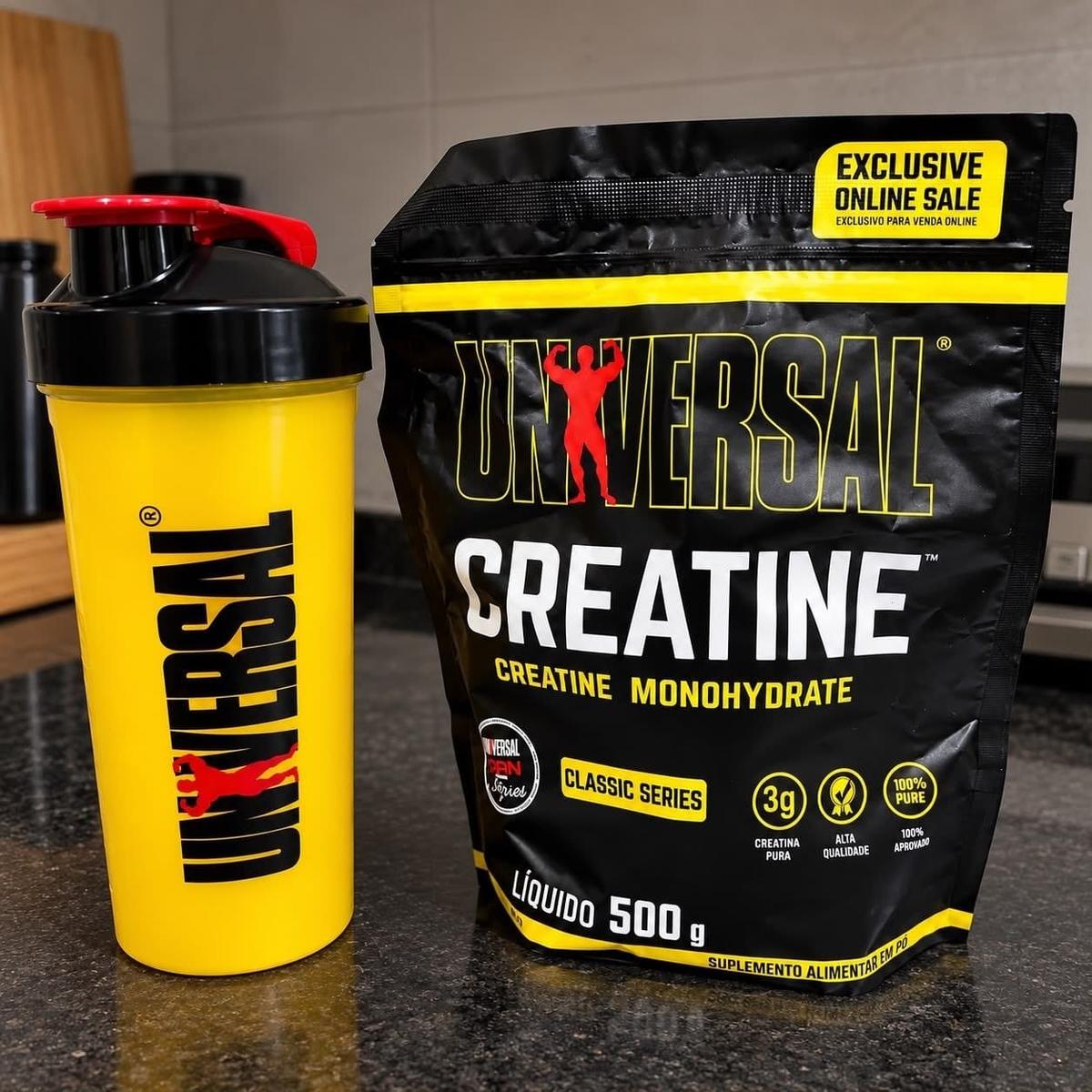 Creatina 500g + Coqueteleira Universal Nutrition
