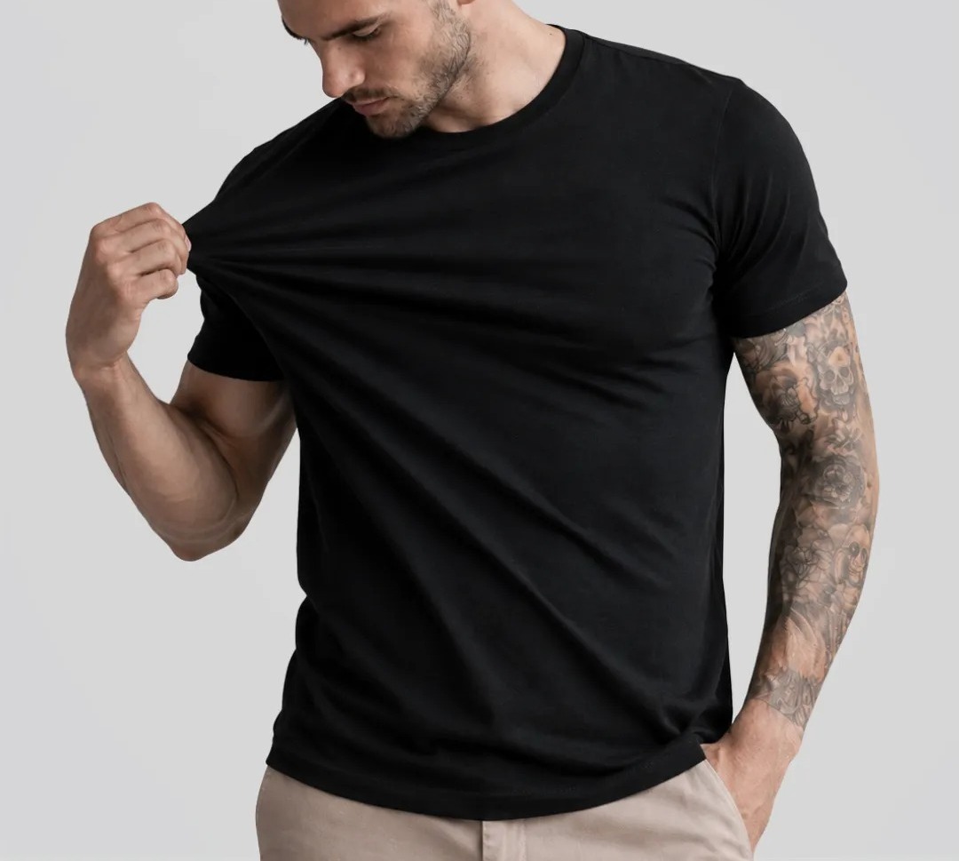 Camiseta Masculina Básica Algodão Lisa Dia A Dia