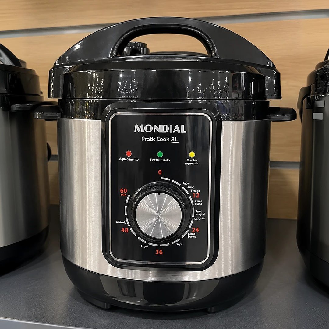Panela de Pressão Elétrica 3L Mondial 700W - PE-47-3L-I 127V