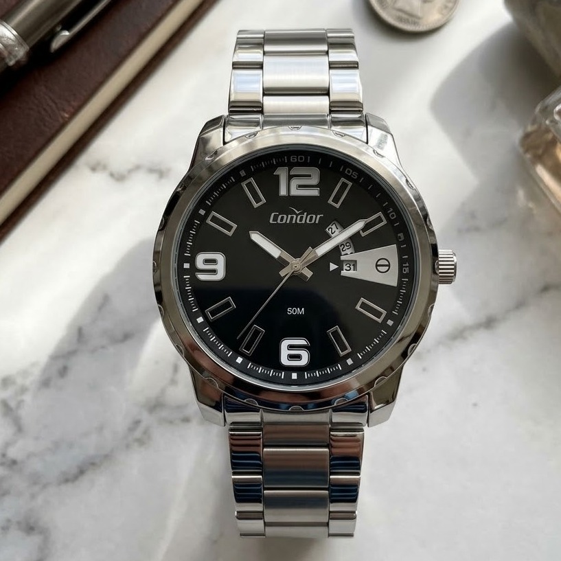 Relógio Speed Analógico Aço Inox Condor