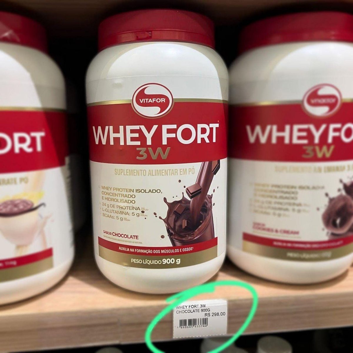 Whey Fort 3w 900g Chocolate Vitafor Chocolate