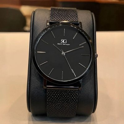 Relógio Masculino Preto Saint Germain Houston Full Black 40mm Fundo Preto