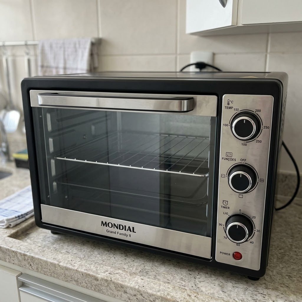 MONDIAL Forno Elétrico 52L Grand Family II, Preto/Inox, 1800W, 110V - FRN-52-B
