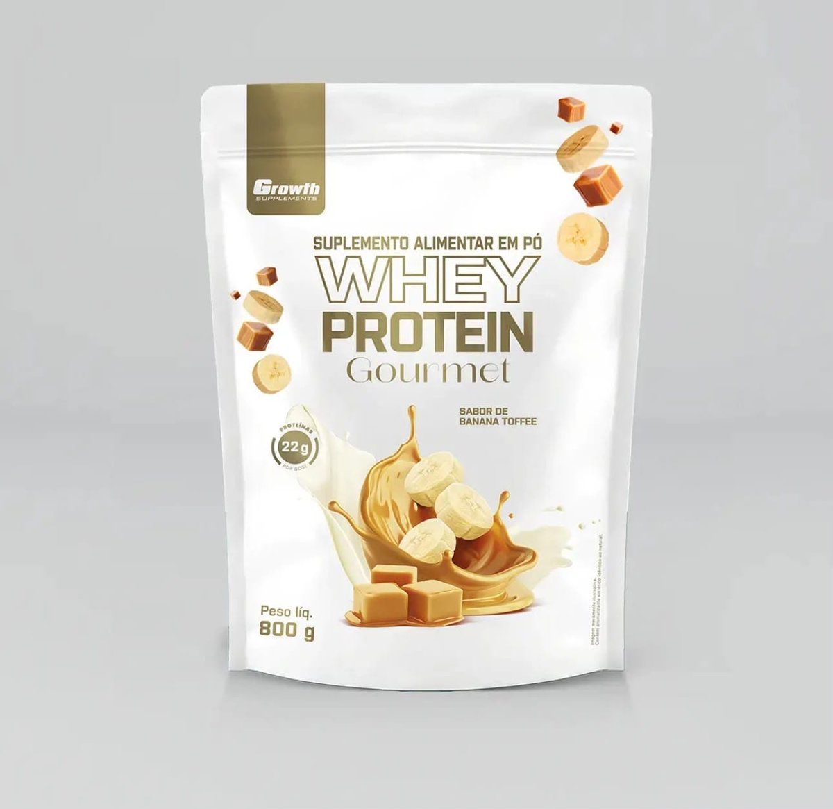 Whey Protein Gourmet 800g Growth Supplements - Banana Toffee Banana Toffee