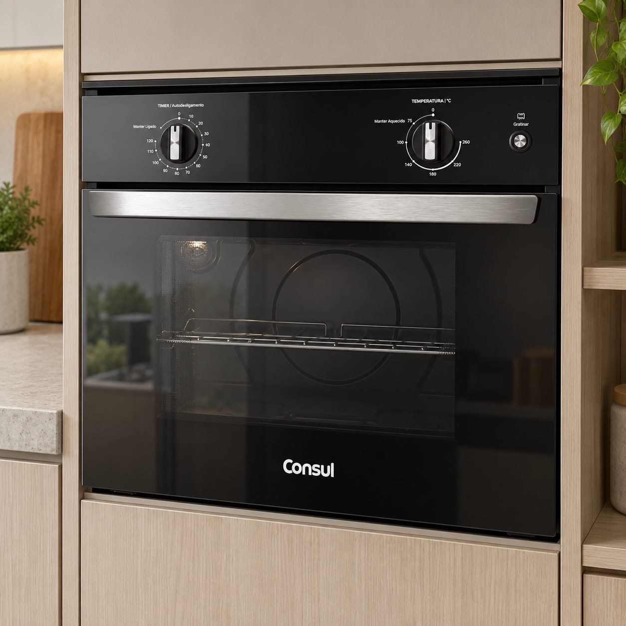 Forno de Embutir Elétrico Consul 47L Função Gratinar - COB47BE