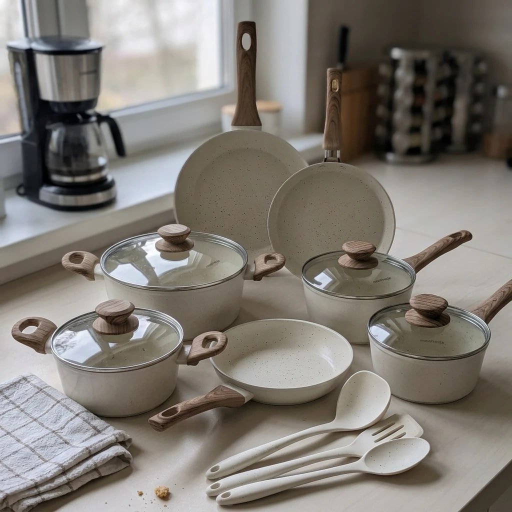 Conjunto De Panelas Com 10 Peças Cook Marmol Mimo Style