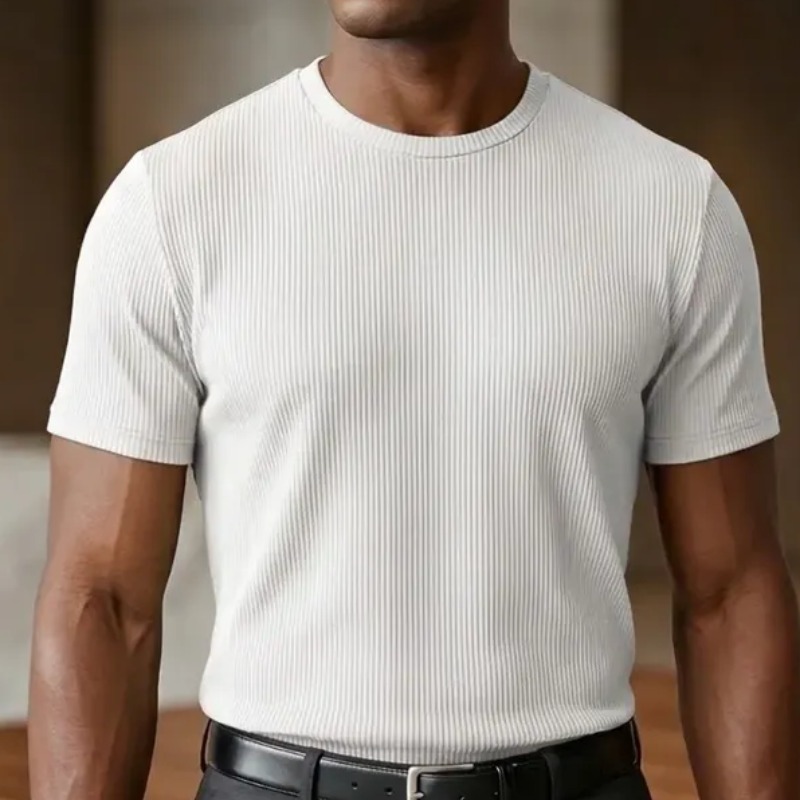 Kit 3 Camisetas Masculina Canelada Americana Gola Careca (P ao GG)