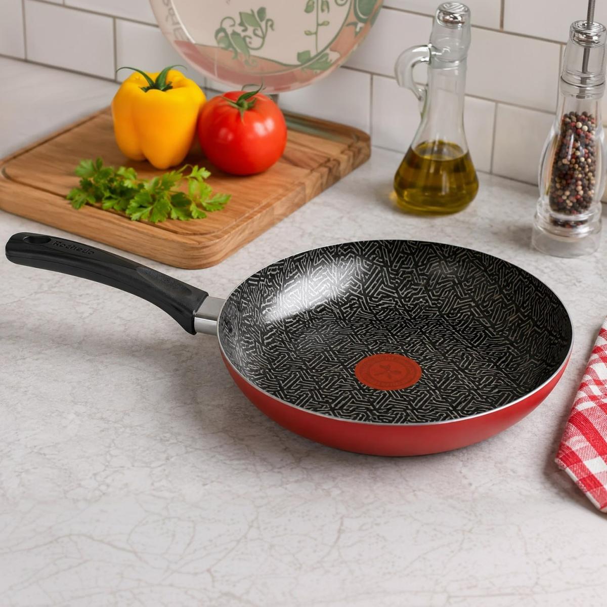 Frigideira Rochedo Facilita Vermelho 24cm com Antiaderente Resist