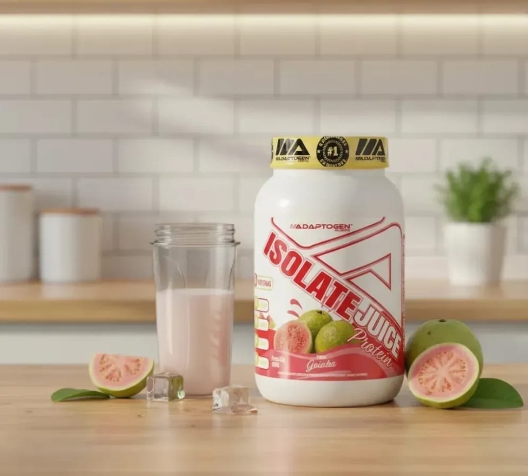 Isolate Juice Adaptogen Proteina bovina pote 900g Sabor Goiaba