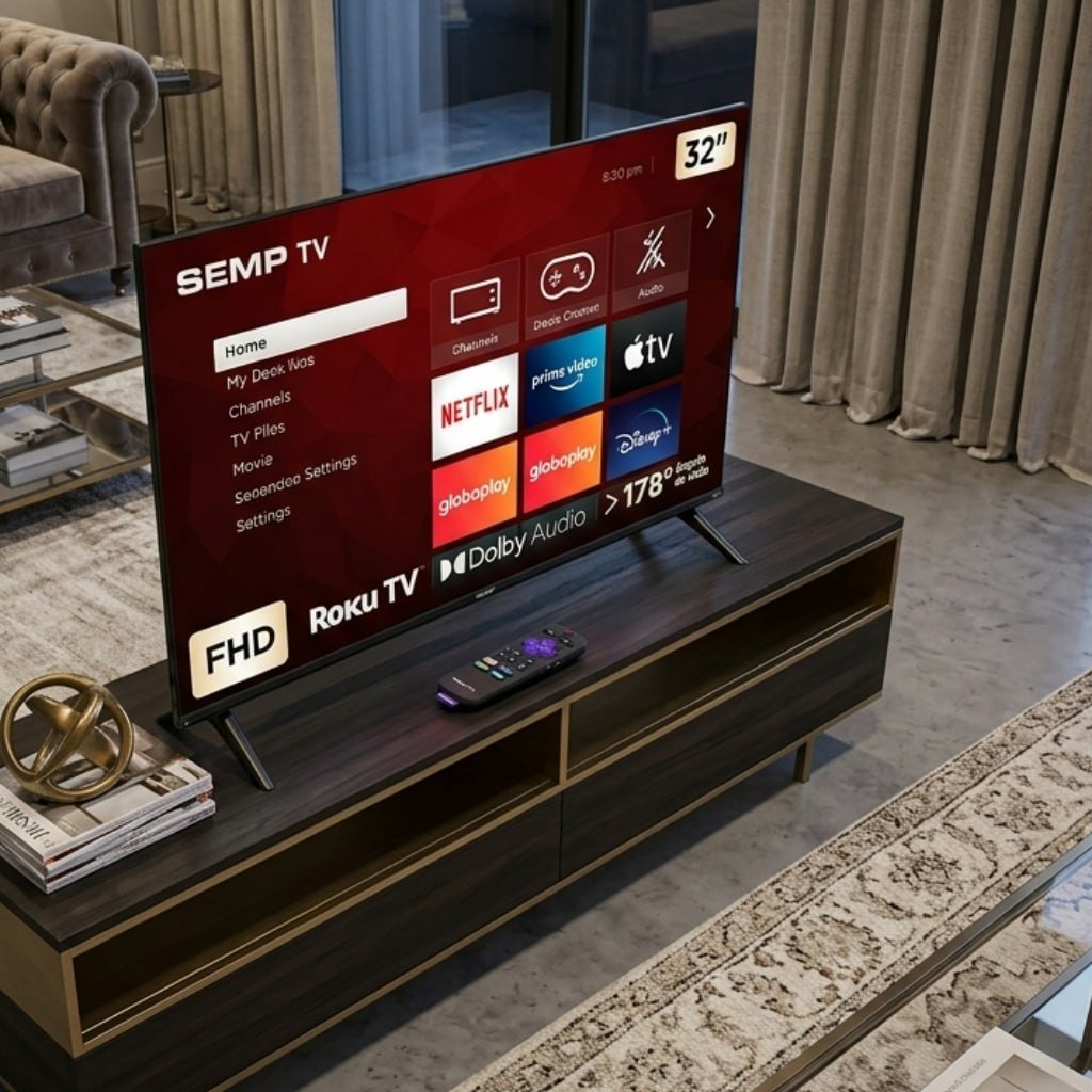 Smart TV SEMP 32" Full HD Roku TV - 32S42R