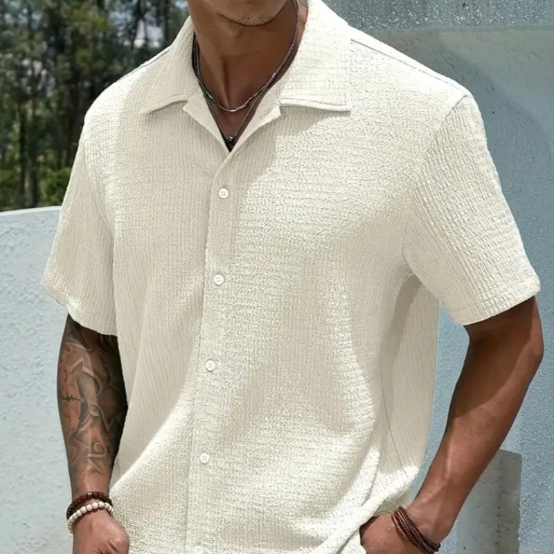 Camisa Casual Masculina Texturizada C/botões (P ao GG)