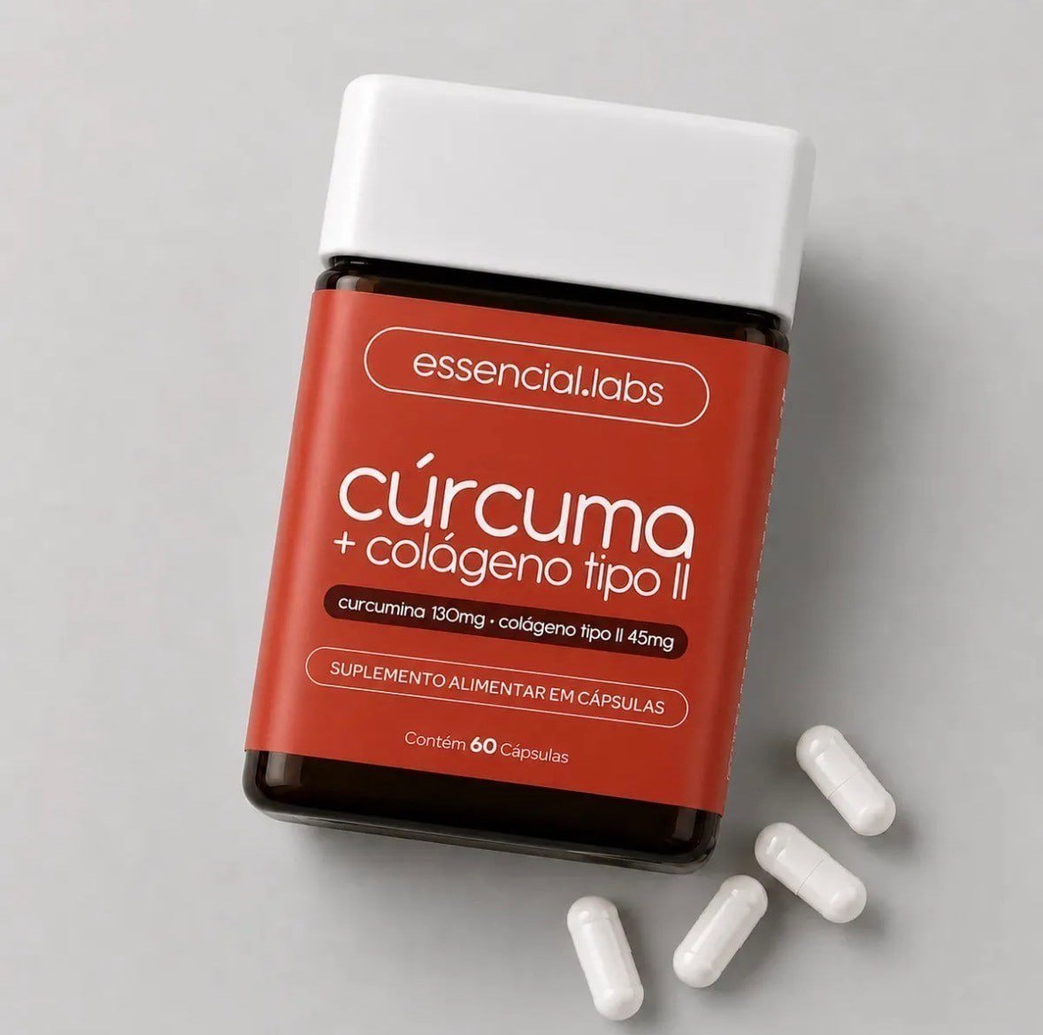 Cúrcuma 130mg + Colágeno Tipo Ii 45mg 60 Cápsulas