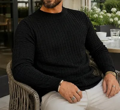 Blusa De Frio Suéter Masculino Lã Tricot
