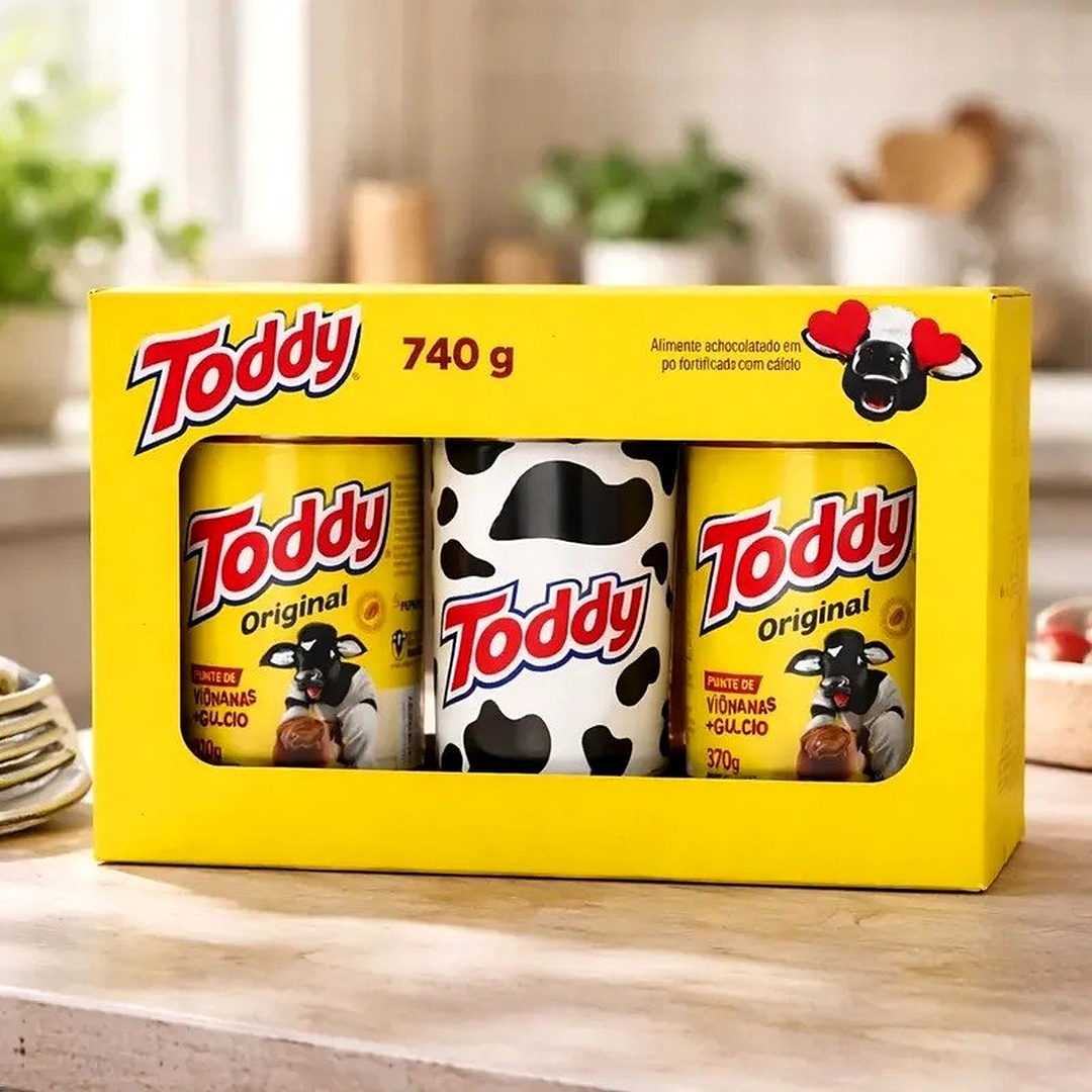 🥤 Kit 2x Achocolatado Toddy 740g + Copo Exclusivo