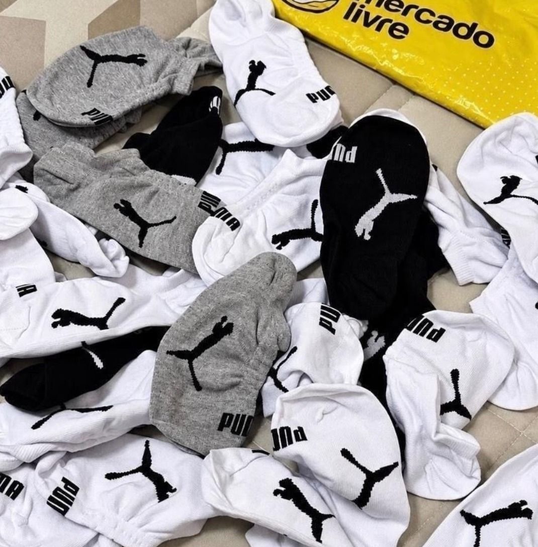 Kit com 9 Pares Meias Puma Sapatilha (39 ao 43)