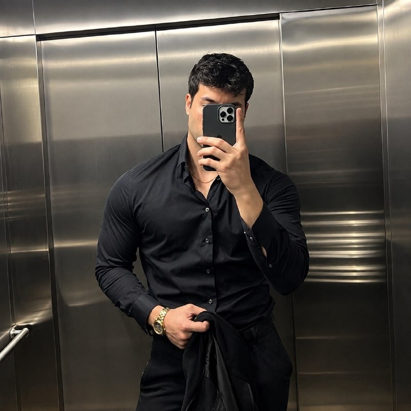 Camisa Social Masculina Slim Fit Premium Manga Longa Lycra (P ao XG)