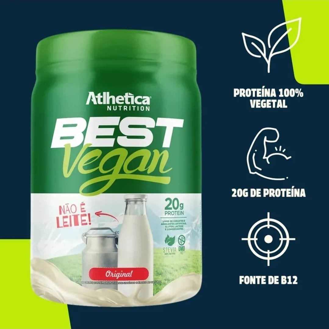 Whey Best Vegan 500g Proteína Vegana Atlhetica Nutrition