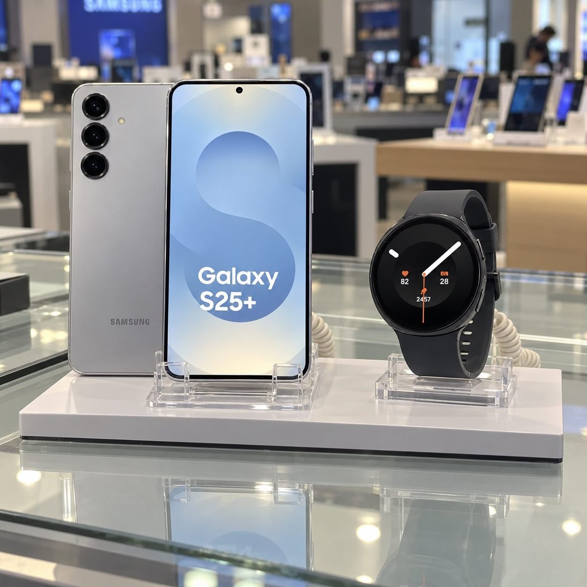 Samsung Combo Galaxy S25+ 512GB Prata + Galaxy Watch9 BT 44mm Grafite