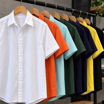 Camisa De Botão Manga Curta Social Slim (P ao GG)