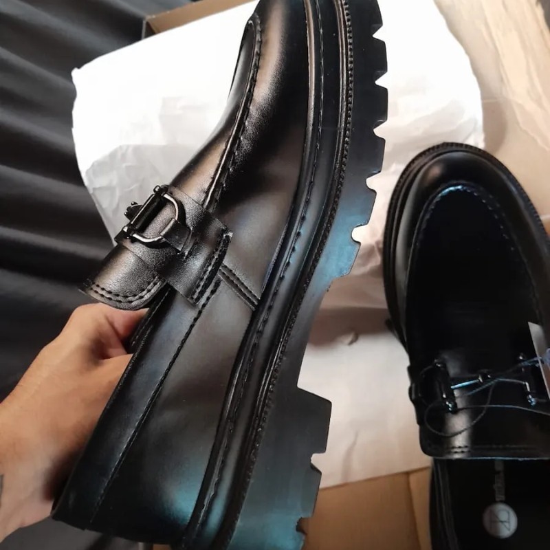Sapato Social Masculino Mocassim Adulto Tratorado Moderno (37 ao 46)