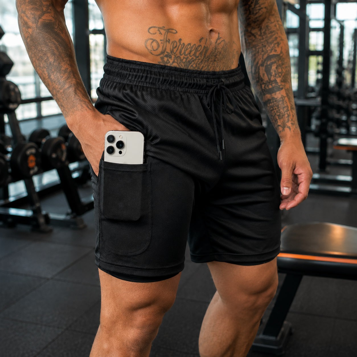 Shorts Dry Fit 2 Em 1 Masculino Térmico (4 cores)