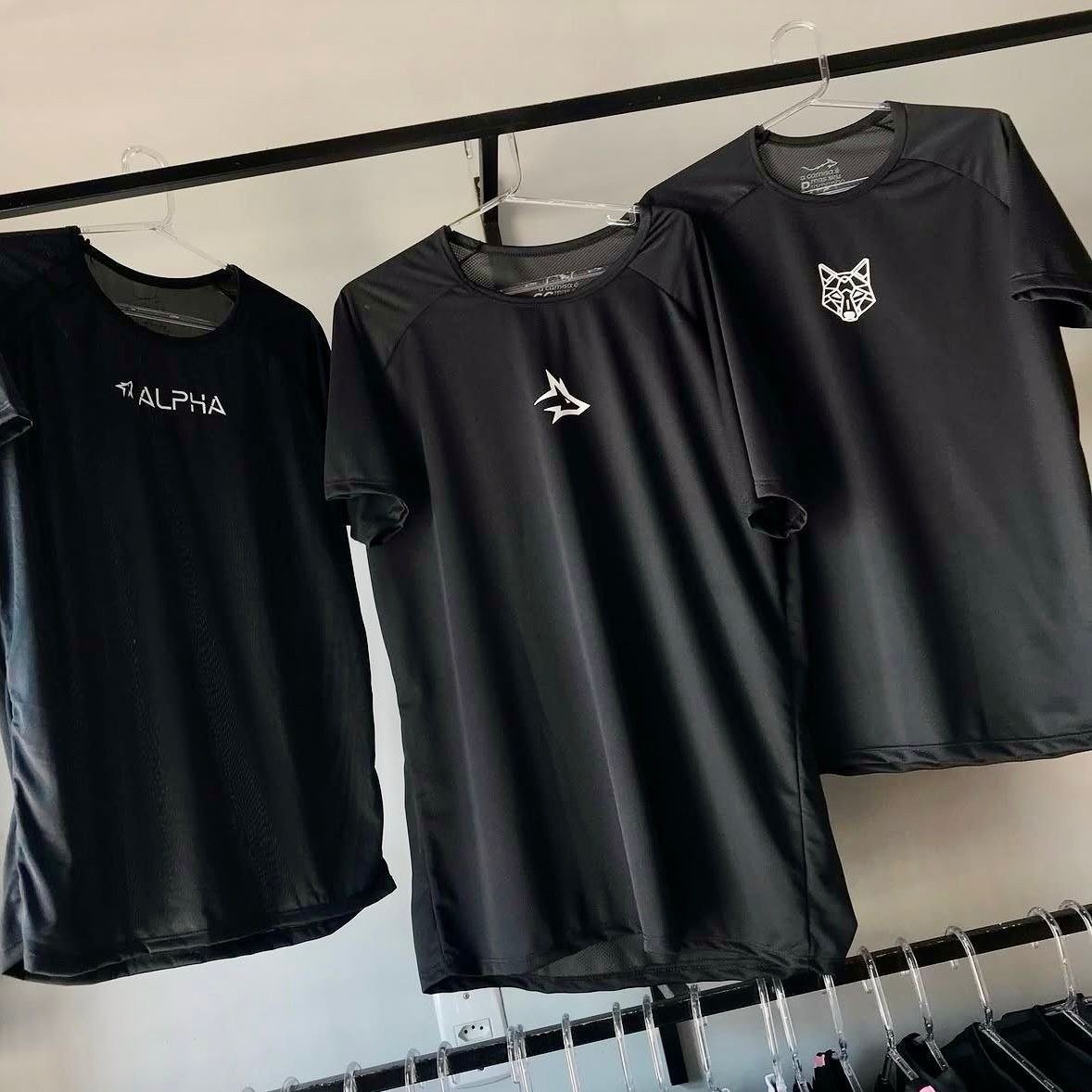 Kit 5 Camisetas Dry All Black Alpha