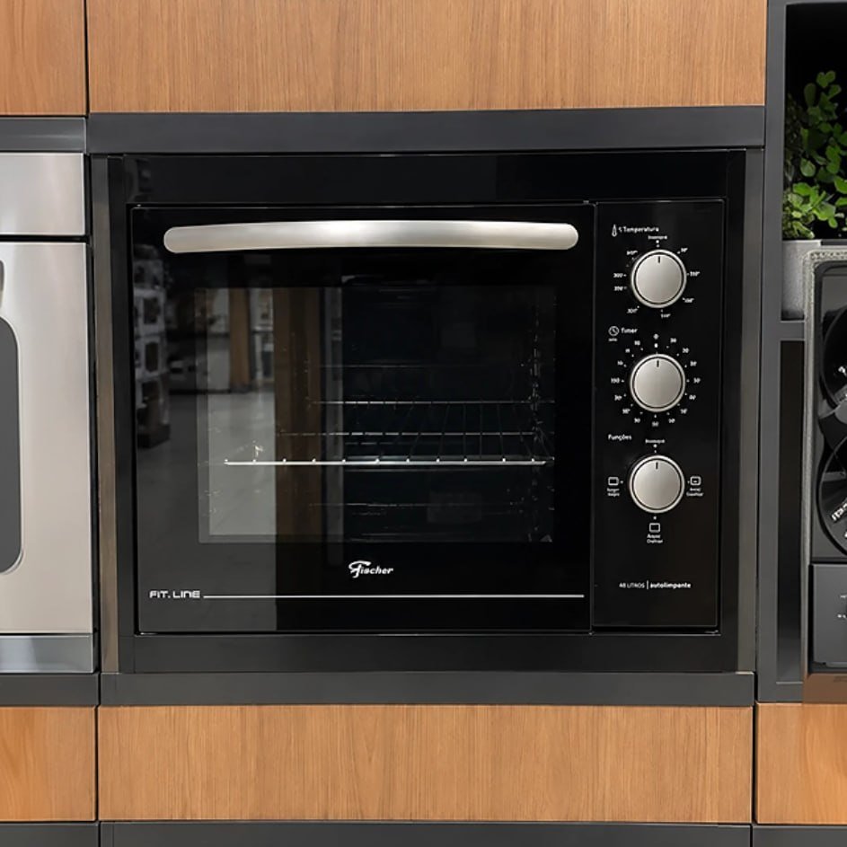 Forno Elétrico De Embutir Fischer 48 Litros, Fit Line, 34493 Cor Preto