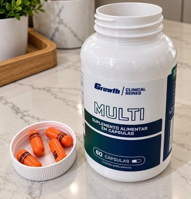 Multivitamínico 60 Cáps. Growth Supplements Sem Sabor