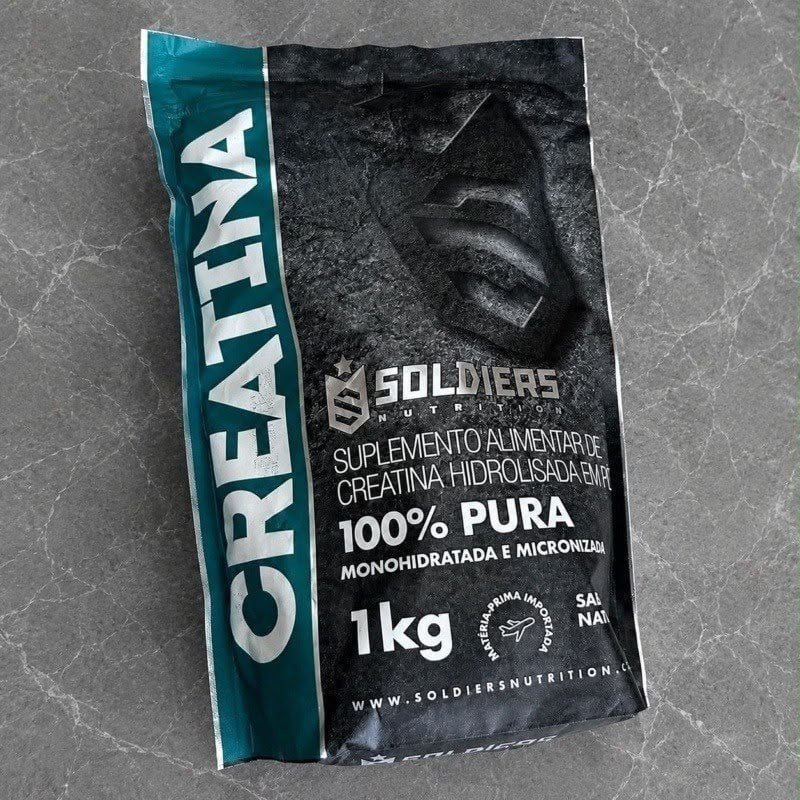 Creatina 1kg Suplemento Monohidratada em pó 100% Pura - Soldiers Nutrition