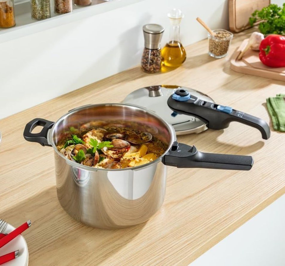 Panela De Pressão Rochedo Inox Trendy 4 litros Fechamento Externo