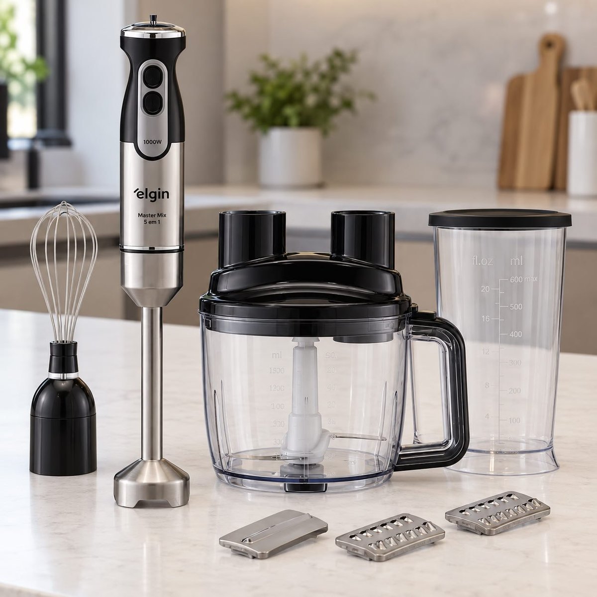 Mixer Master Mix 5 Em 1 Elgin 1.000w 110v 5 Funções Prateado