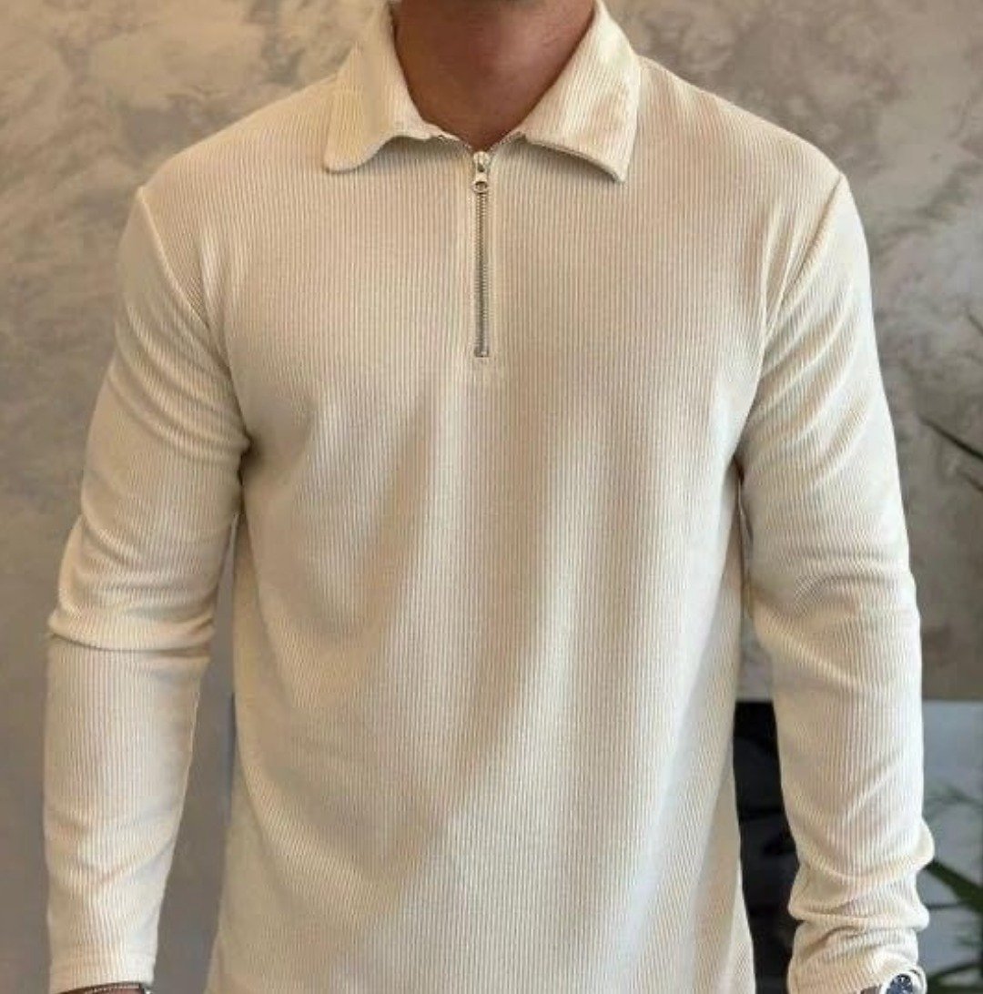 Kit com 2 Camisas Polo Manga Longa Blusa Zíper