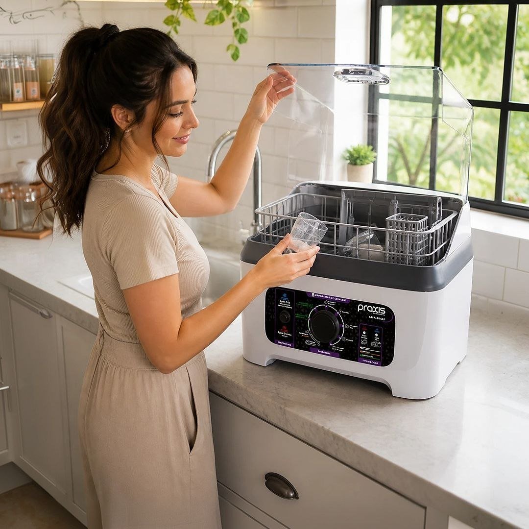 Praxis Lava Louça Portátil 3L 8 Programas de Lavagem 127v Branca