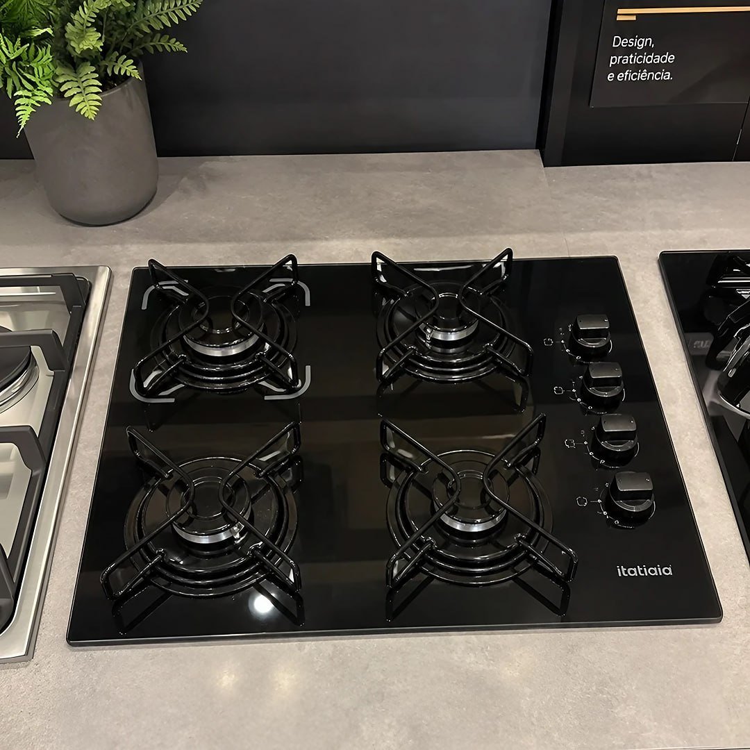 Cooktop Itatiaia Essencial 4 Bocas Preto bivolt