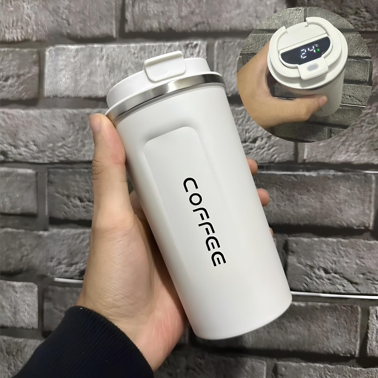 Caneca Copo Termico Coffee Inox Com Tampa Anti-vazamento