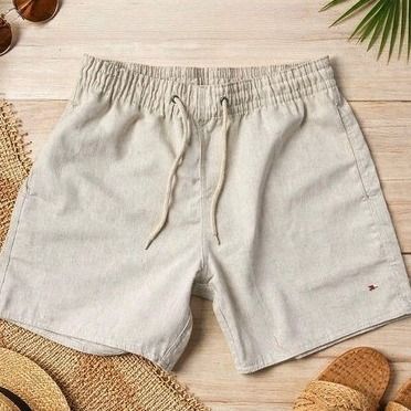 Shorts Linho Masculino Sandrini Casual Verão Confortável (P ao XG)
