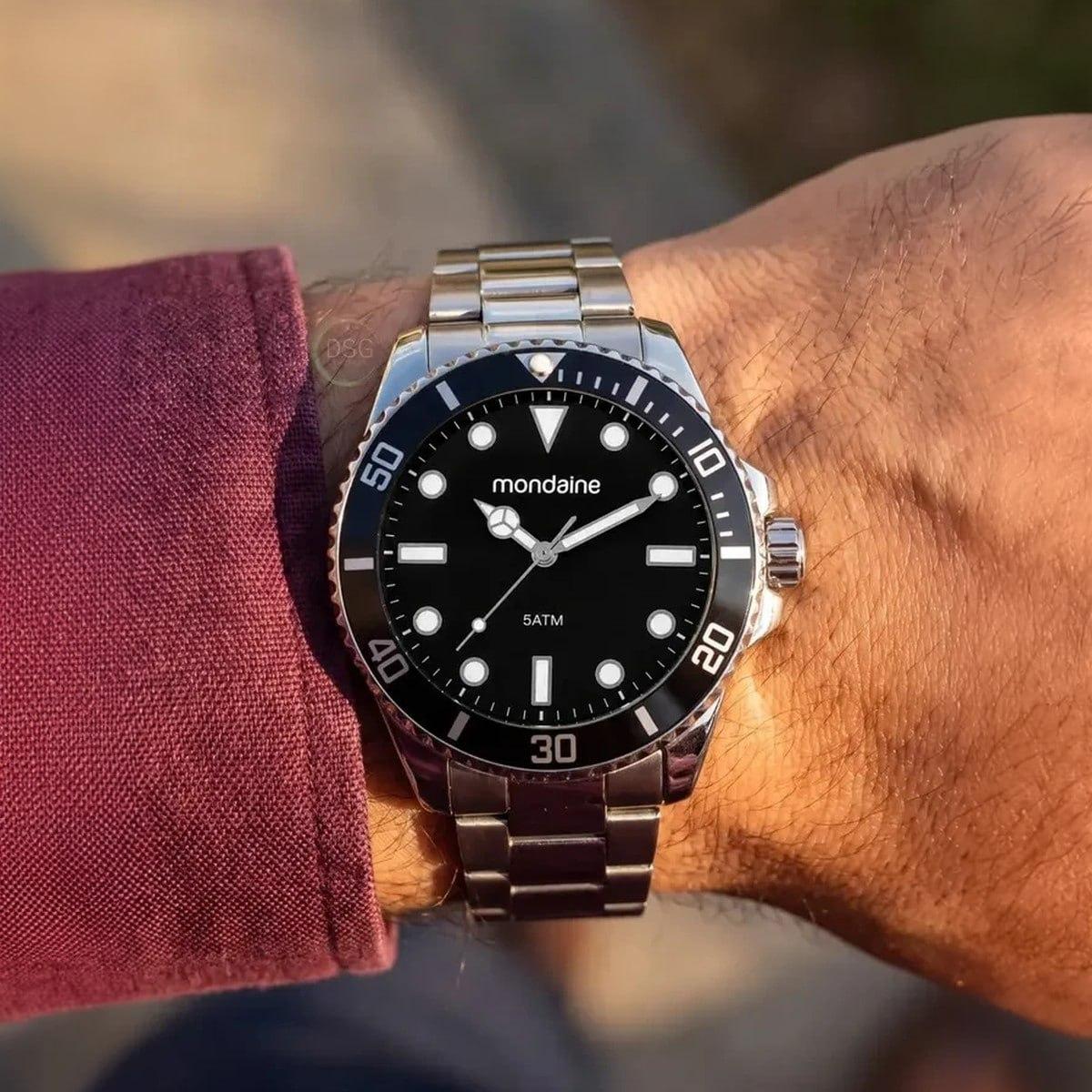 Relógio Prata Masculino Mondiane 32549g0mvne1