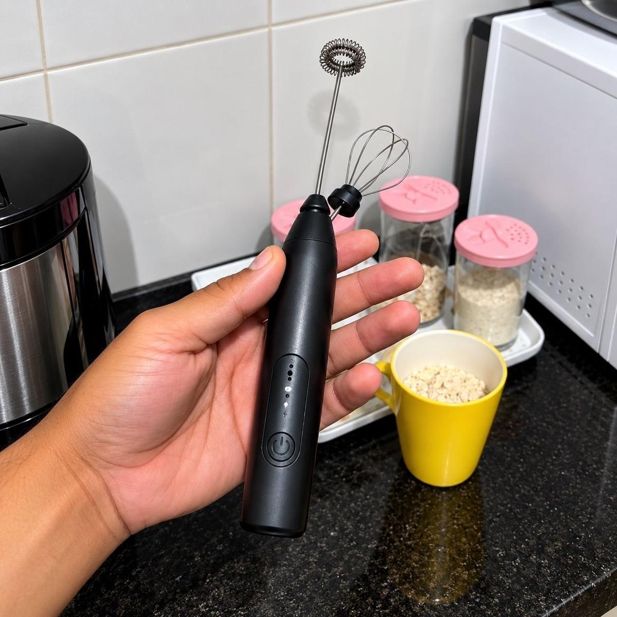Mini Mixer Misturador De Bebidas Elétrico 2 Em 1 Portátil Recarregável