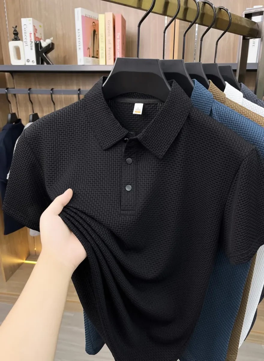 Camisa Polo Texturizada Masculina Old Money Casual Premium (P ao G1)