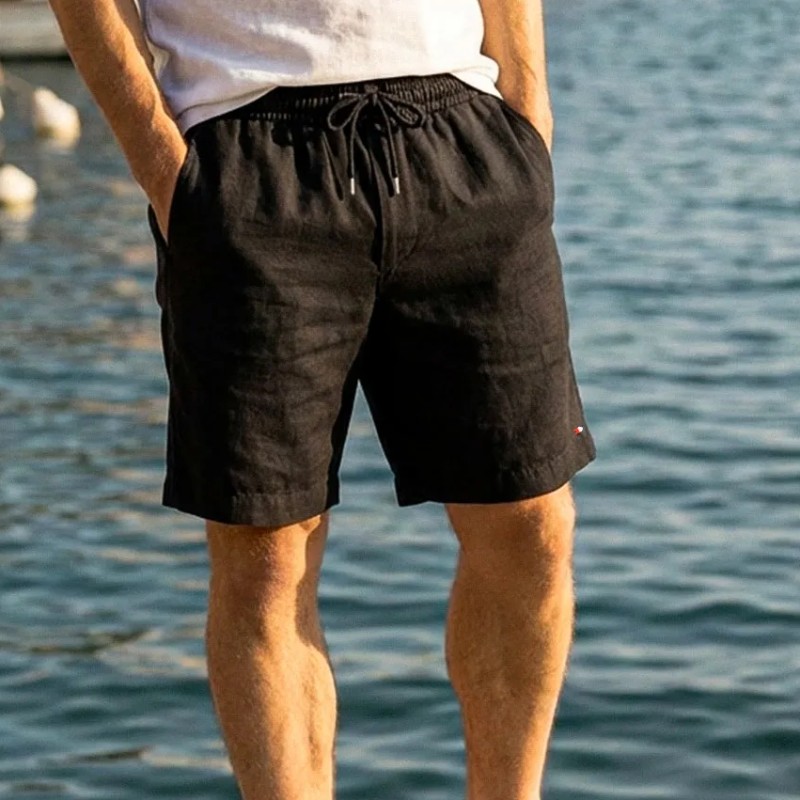 Shorts Linho Masculino Sandrini Casual Verão Confortável (P ao XG)
