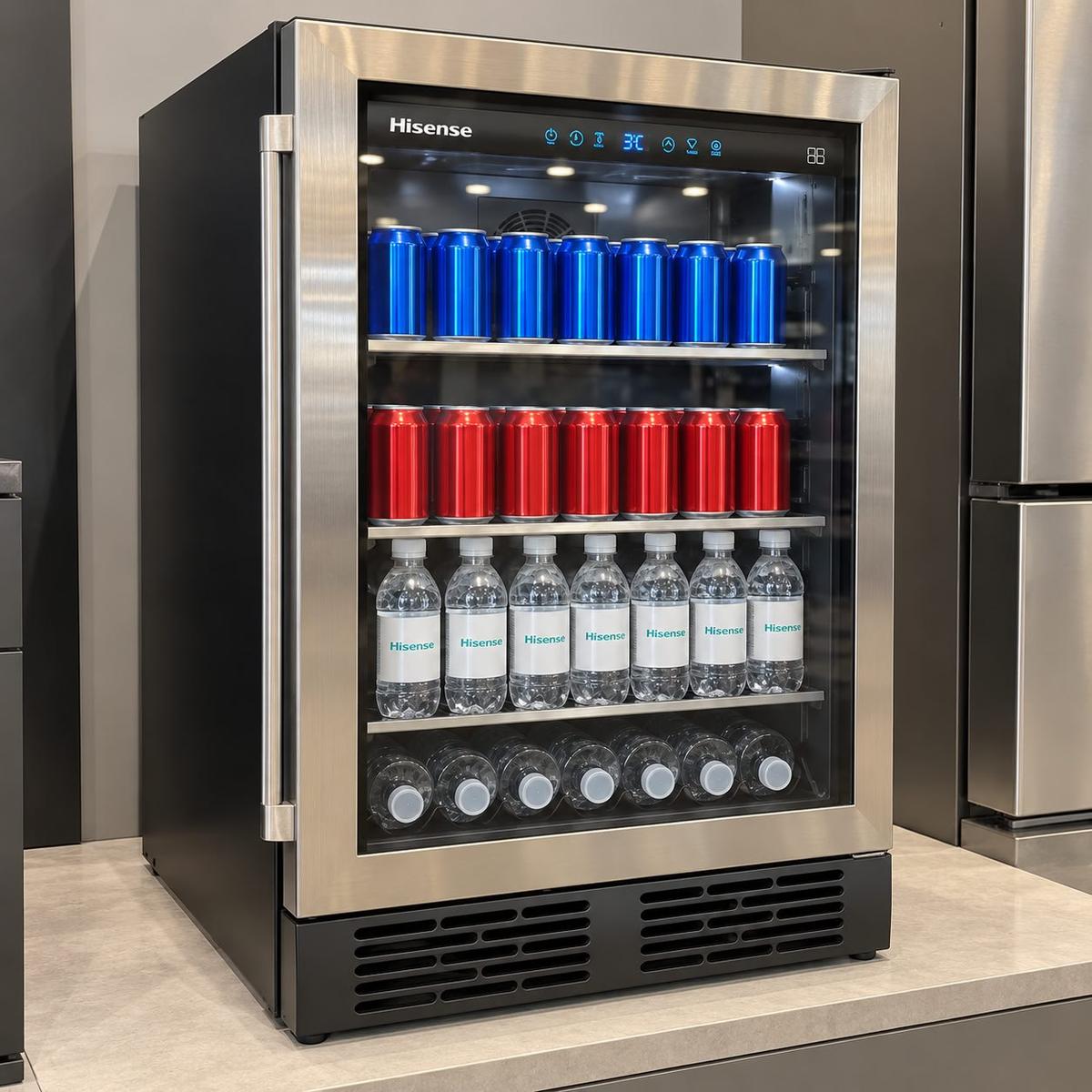 Geladeira de bebidas Hisense capacidade de 140 Latas 152L- HBL-14W1ANQRI