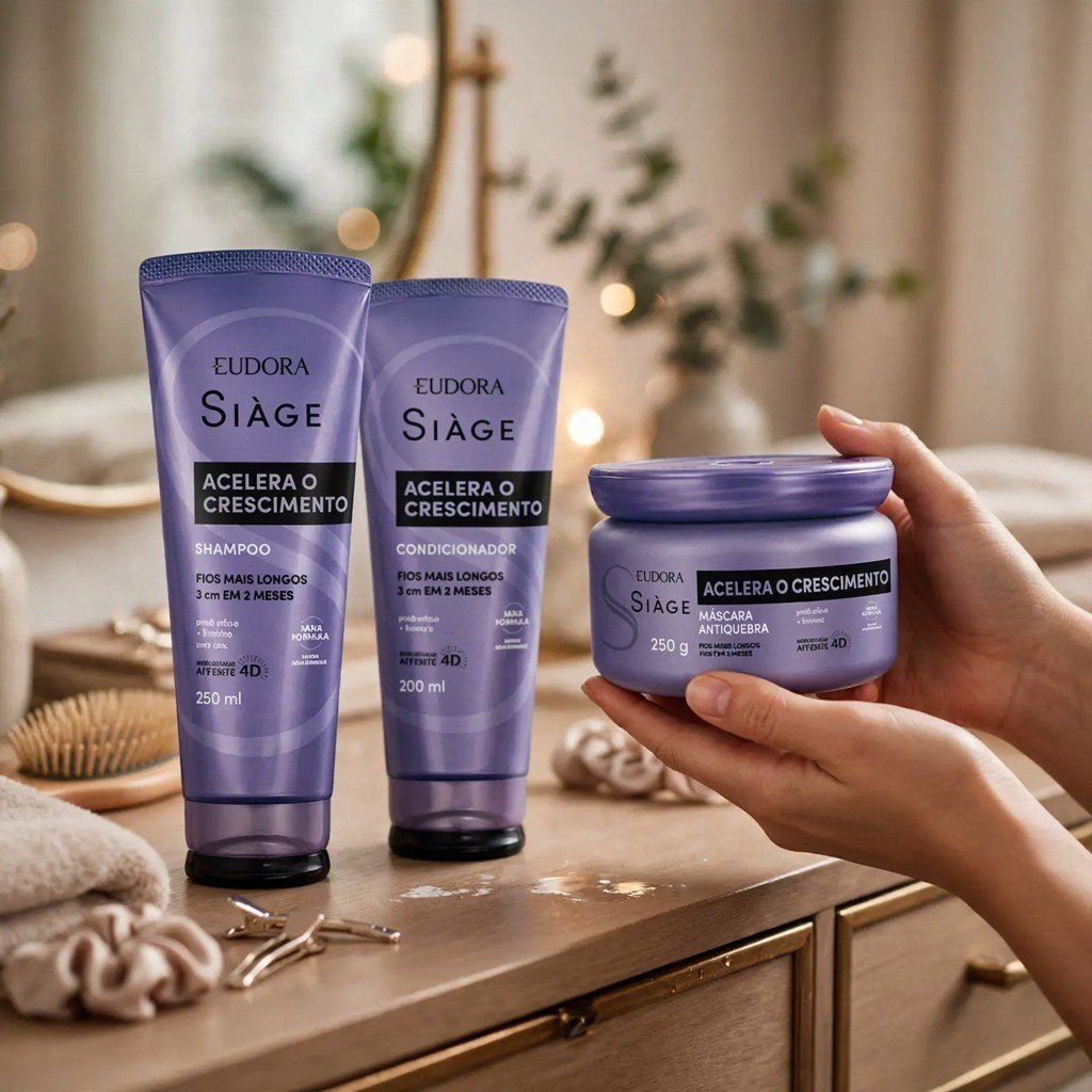 Kit Siàge Acelera o Crescimento: Shampoo 250ml + Máscara Capilar 250g + Condicionador 200ml