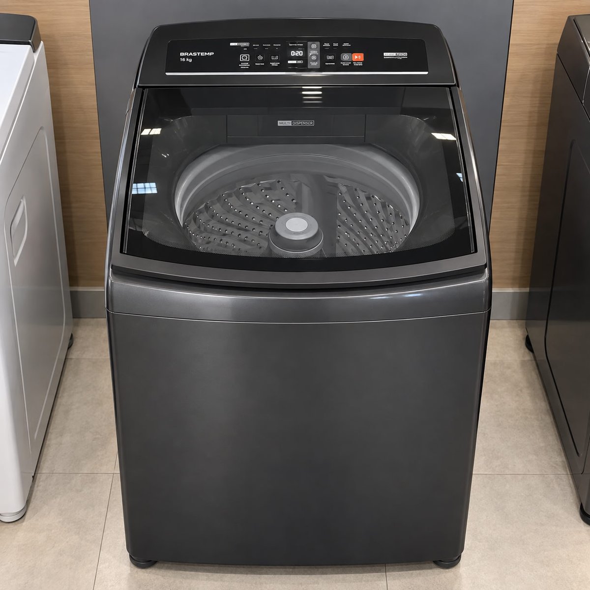 Máquina de Lavar Brastemp 16Kg Cinza Timer Pro - BWT16A9