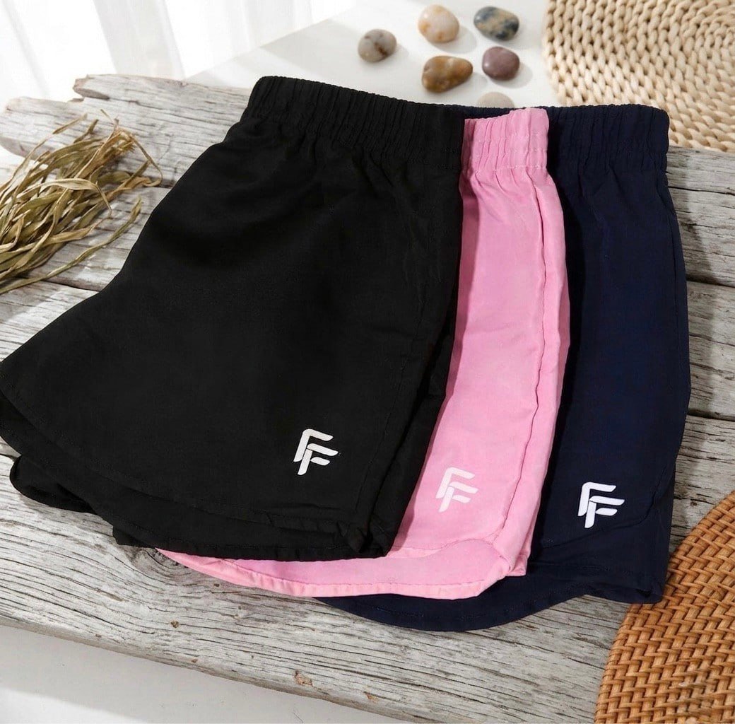 Kit 3 Shortinho Feminino Tactel