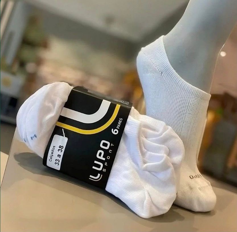 Kit 10 Pares De Meias Lupo Soquete Invisível Sport (33 ao 44)