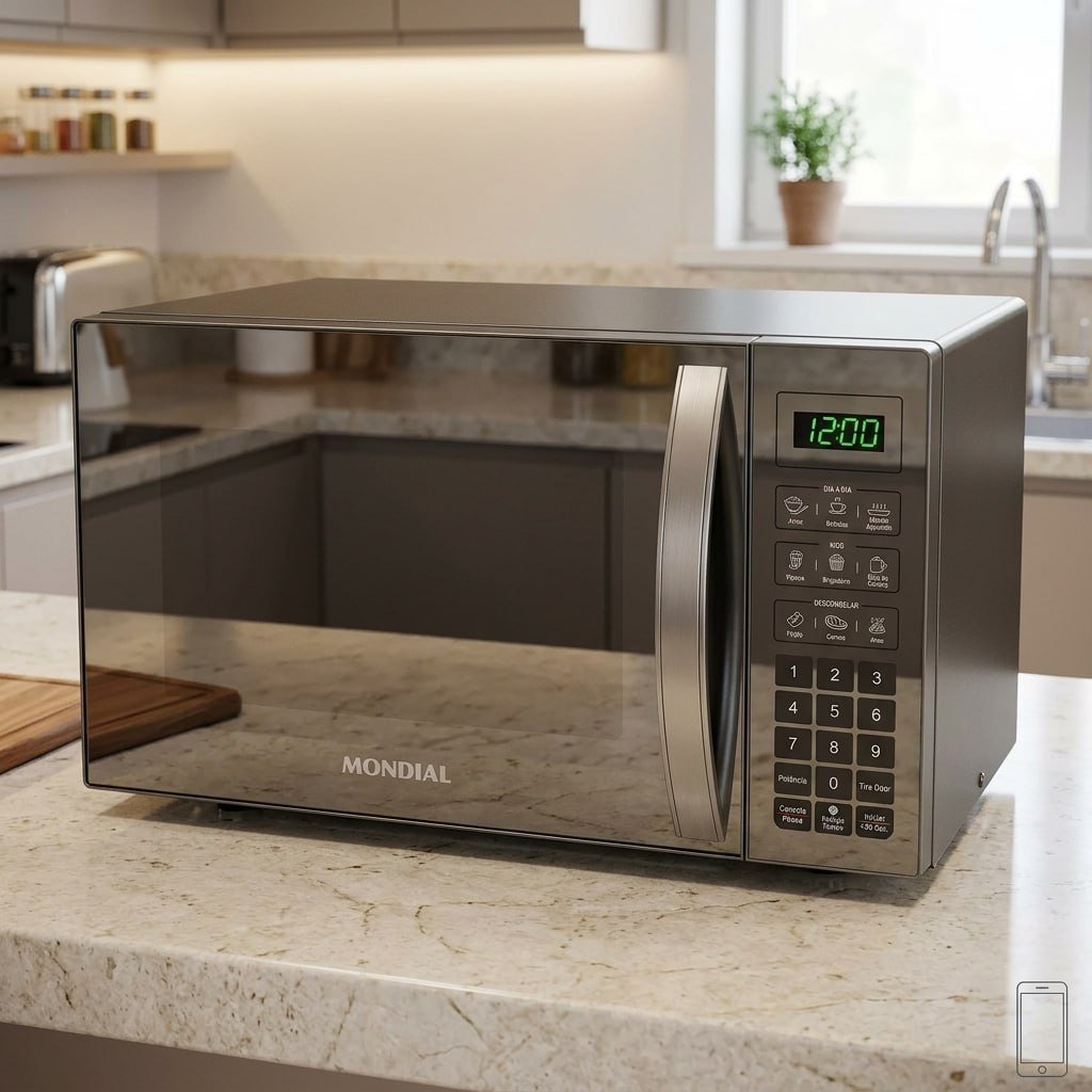 MONDIAL Micro-Ondas, Espelhado, 1400W, 220V - MO-02-34-E